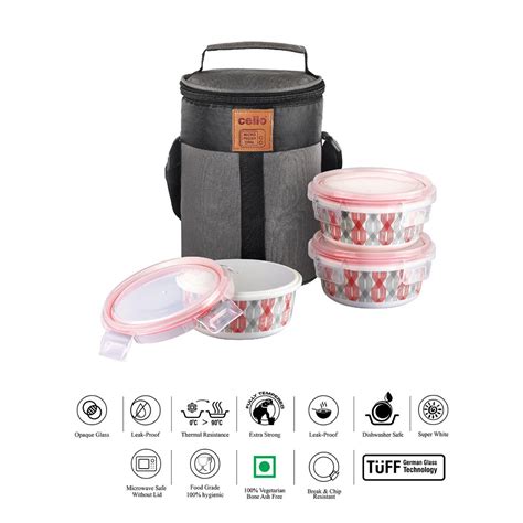 cello Electric Lunch Box 3 Containers Lunch Box (300 ml) 